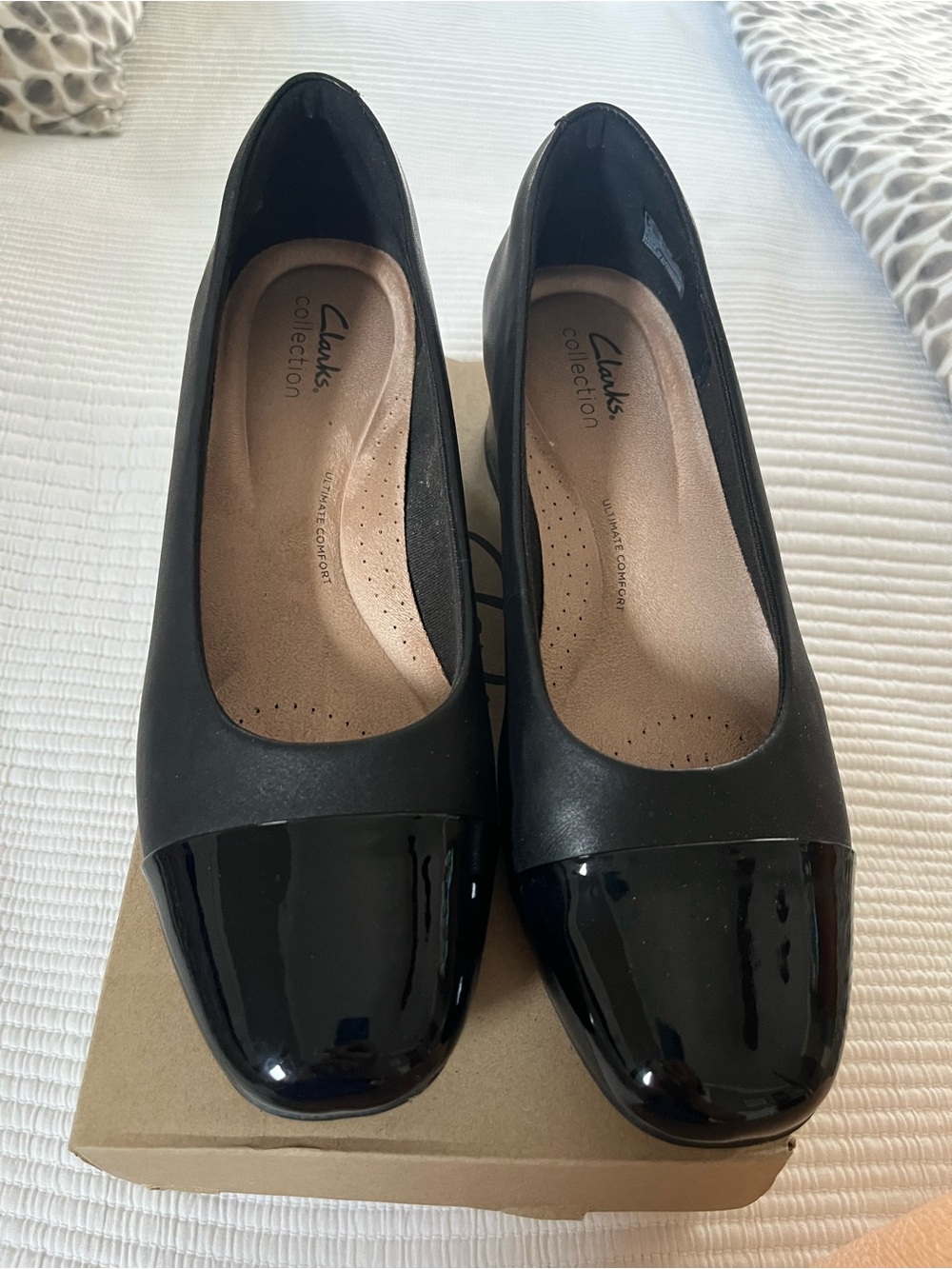 Clarks Black Women's Low Heel Pumps